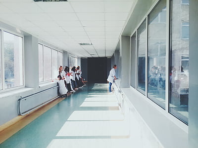 people standing on hallway thumbnail