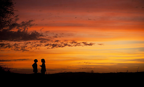 silhouette photo of children thumbnail