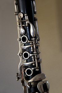 close-up of black and silver clarinet thumbnail