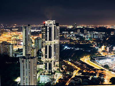 city buildings at night thumbnail
