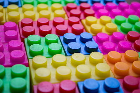 assorted-color interlocking brick toy lot thumbnail