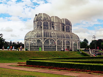 cloudy sky over white and clear glass dome building thumbnail