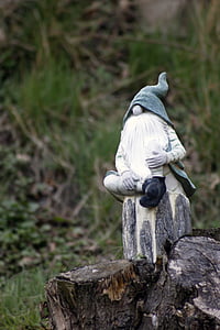 macro shot of gnome figurine on tree log thumbnail
