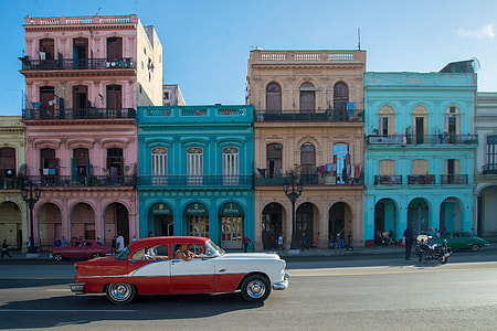 Classic American car on the streets of Havana in Cuba thumbnail