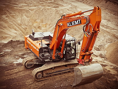 brown and gray Kliemt excavator thumbnail