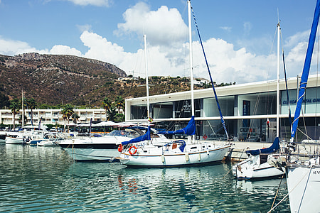 Port Ginesta harbor in Barcelona, Catalonia, Spain thumbnail