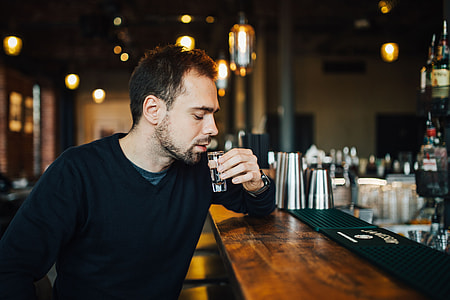 Handsome young man in a pub thumbnail