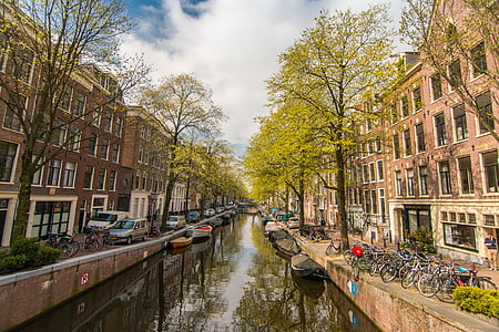 body of water between buildings thumbnail