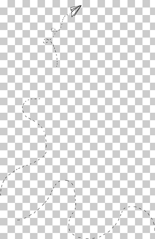 Black and white Angle Point Pattern, Paper airplane painted dotted line PNG clipart