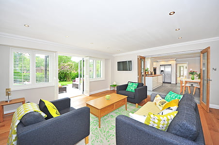 pillows on sofa in living room thumbnail