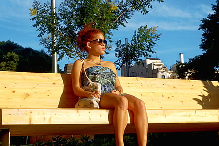 woman siting on bench thumbnail