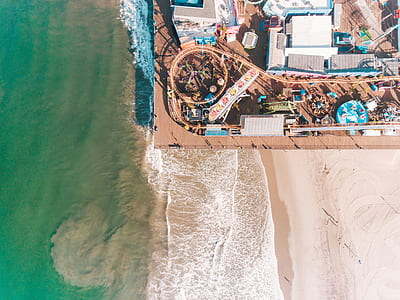 bird's eye view photo of beach thumbnail