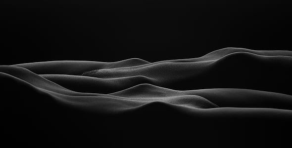 grayscale photo of desert thumbnail