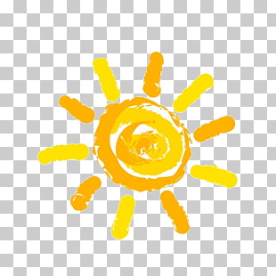 Sun , sun, yellow sun illustration PNG clipart