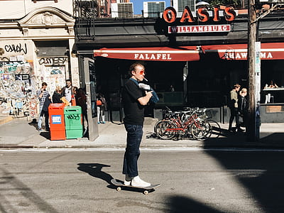 man riding on skateboard thumbnail