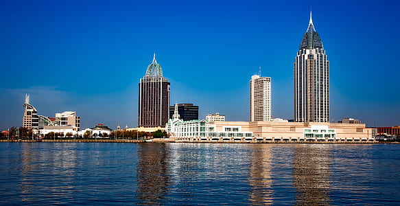 high-rise buildings near body of water thumbnail