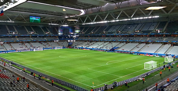 soccer field in stadium thumbnail