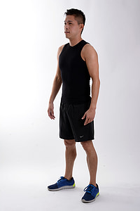 man standing on white surface thumbnail