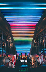 escalator with iridescent lighting thumbnail