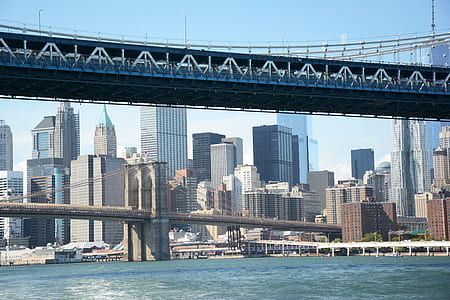 low-angle photo of Brooklyn Bridge in New York at daytime thumbnail