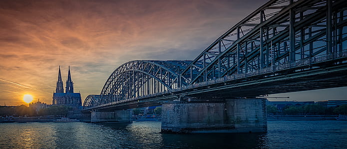 city, sky, sunset, water thumbnail