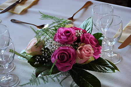 pink and purple rose on table thumbnail