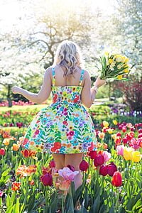 woman holding flower bouquet thumbnail