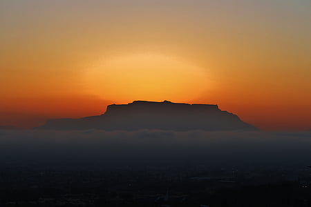 silhouette photo of mountain thumbnail