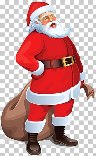 Santa Claus , Santa Claus Large , Santa Claus holding sack illustration PNG clipart