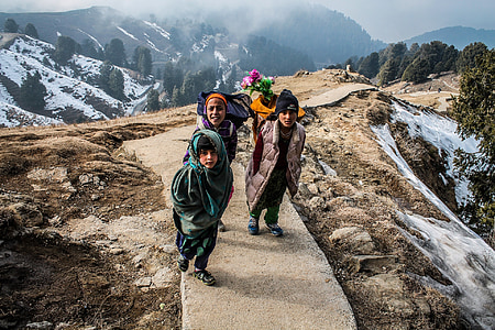 three children walking thumbnail