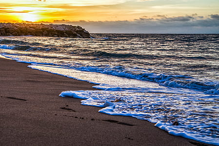 seashore during golden hour thumbnail