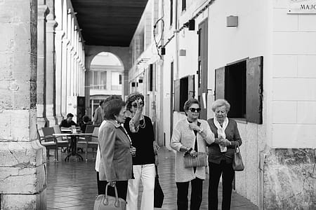 Four Women Standing on Hallway thumbnail