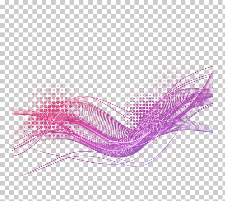 Light Luminous efficacy Purple, Purple Wave lines light effect, red wave artwork PNG clipart