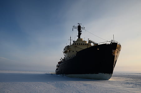 black passenger ship stocked on ice thumbnail