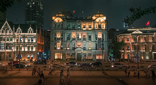 4-storey building during nighttime thumbnail