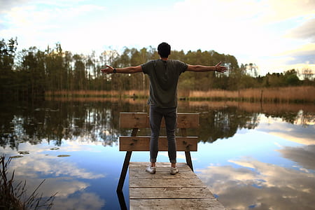 nature, man, person, clouds thumbnail