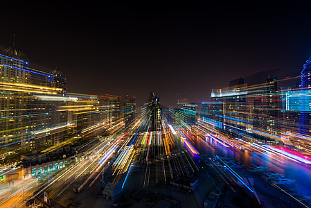 Time Lapse of the night in Dubai, United Arab Emirates, UAE thumbnail