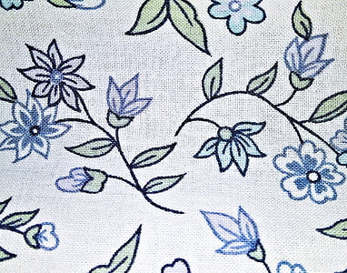 blue and green floral textile thumbnail