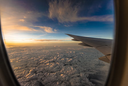 window shot on airplane wing thumbnail