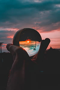 Round Clear Glass Orb thumbnail