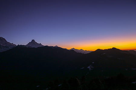 silhouette photo of mountains thumbnail