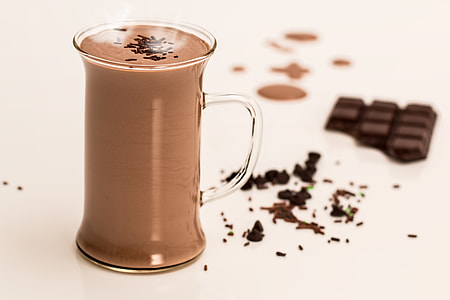 clear glass mug with hot chocolate thumbnail