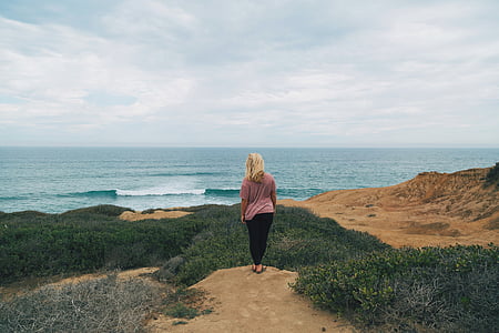 woman standing near sea shore thumbnail