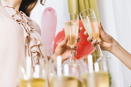 Celebration. People holding glasses of champagne making a toast. Happy New Year! thumbnail