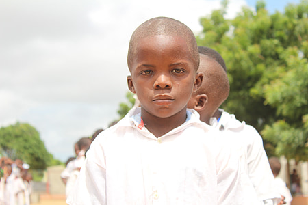 group of boy forming line close-up photo thumbnail