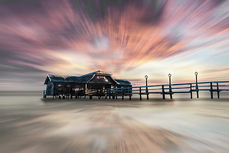 black wooden dockyard timelapse photography thumbnail