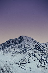 bird's eye view of snow covered mountain thumbnail