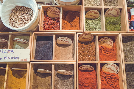 photo of assorted-color powders spices thumbnail