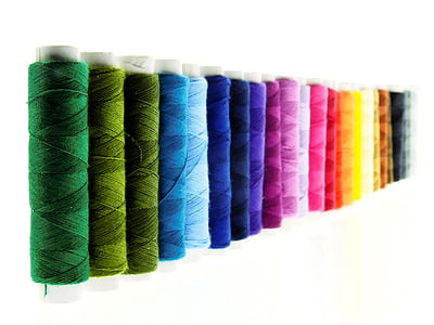 assorted-color thread spool lot thumbnail