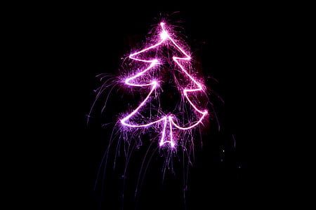 pink Christmas tree fireworks thumbnail